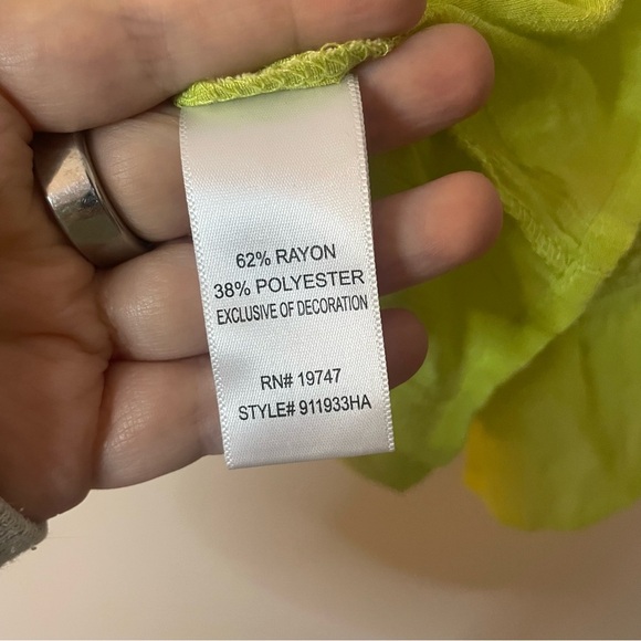 Counterparts Green V-Neck Women's Tunic Top XL - Picture 5 of 5